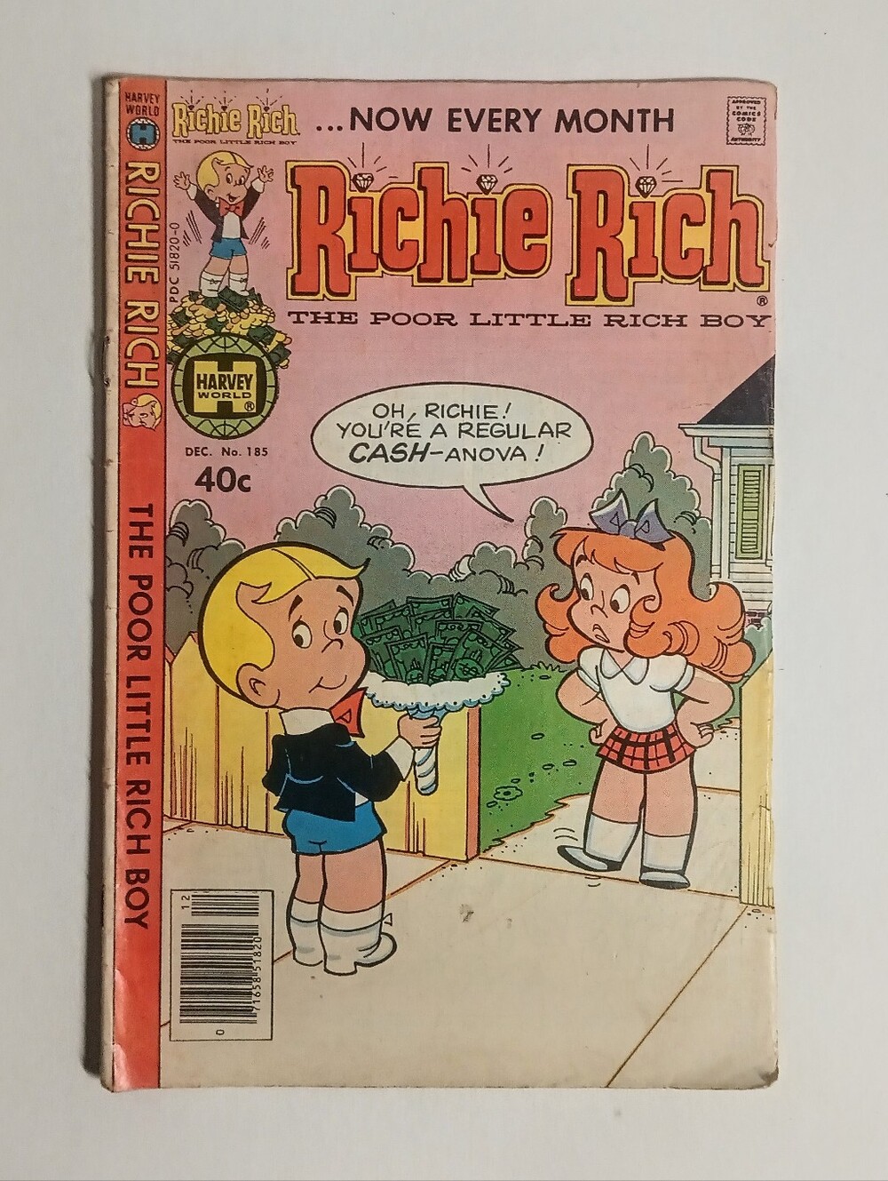 Vintage Richie Rich #185 Harvey Comics Dec 1979 Excellent Condition Free Ship
